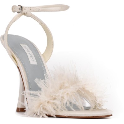 Женские туфли Nine West Milano с ремешком на щиколотке цвета слоновой кости на каблуке 5 средних размеров (B, M) BHFO 6064