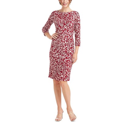 Женское красное платье-футляр длиной до колена с вышивкой JS Collections 8 BHFO 4523