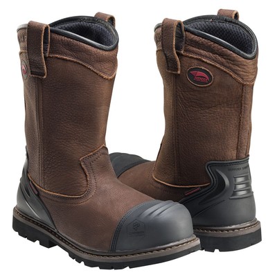 Pre-owned Avenger Men's Wellington Carbon Toe Waterproof Work Boots Brown - A7876