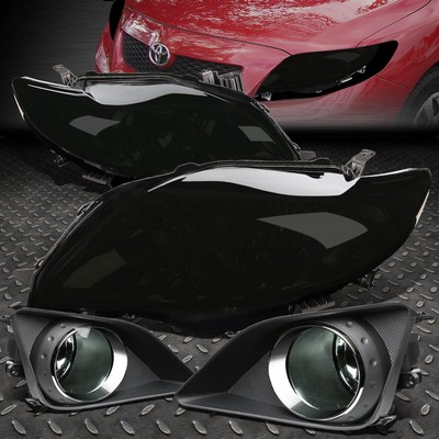 ЗАКОПЧЕННЫЙ КОРПУС ФАРЫ + ЯНТАРНЫЙ УГОЛОК + ПРОТИВОТУМАННАЯ ФАРА + ОБОДОК ДЛЯ TOYOTA COROLLA 09-10