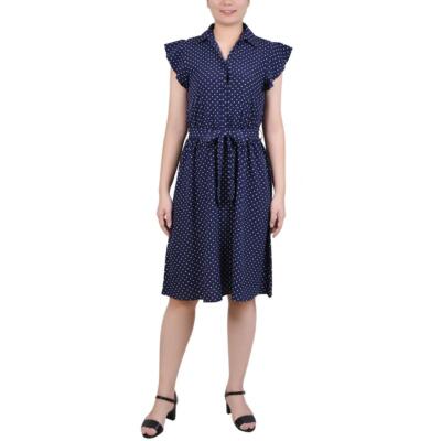 Женское плетеное мини-платье-клеш с цветочным рисунком из коллекции NY, Petites BHFO 4937