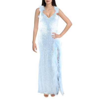 TLC Say Yes To The Prom Женское синее макси вечернее платье для юниорок 9 BHFO 1282