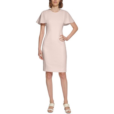 Женское розовое деловое платье-футляр длиной до колена Calvin Klein 10 BHFO 3478