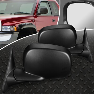 ДЛЯ 98-02 DODGE RAM TRUCK 1500 ПАРА ЗЕРКАЛ БОКОВОЙ ДВЕРИ В СТИЛЕ OE С РУЧНОЙ РЕГУЛИРОВКОЙ