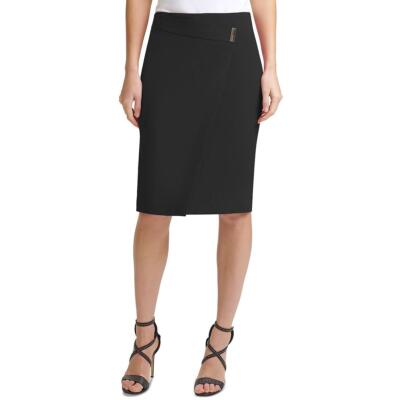 

Женская асимметричная юбка-карандаш миди DKNY Business Petites BHFO 9463, Черный