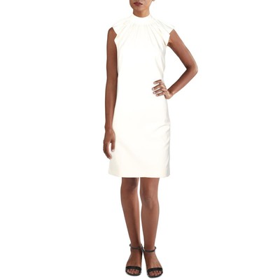 

Женское плиссированное платье-футляр цвета слоновой кости Victoria Beckham  BHFO 6529, Ecru