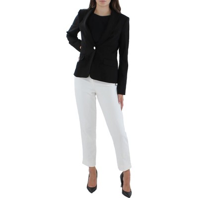 

Calvin Klein Женский черный офисный пиджак с воротником на одной пуговице  BHFO 3409