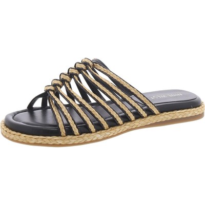 Nine West Womens Adila 2 Black Slide Sandals Shoes 8 Medium (B,M) BHFO 1630