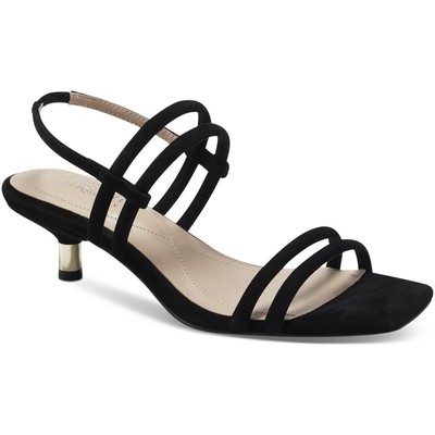 Женские туфли Alfani Paulina черного цвета с открытым носком на высоком каблуке 6 см (B, M) BHFO 1097