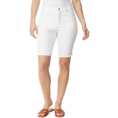 Женские шорты-бермуды Gloria Vanderbilt Amanda White с высокой посадкой 16 BHFO 8036