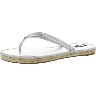 

Женские шлепанцы-эспадрильи DKNY Tabatha из искусственной кожи BHFO 0485, Metallic silver/white silver, Tabatha