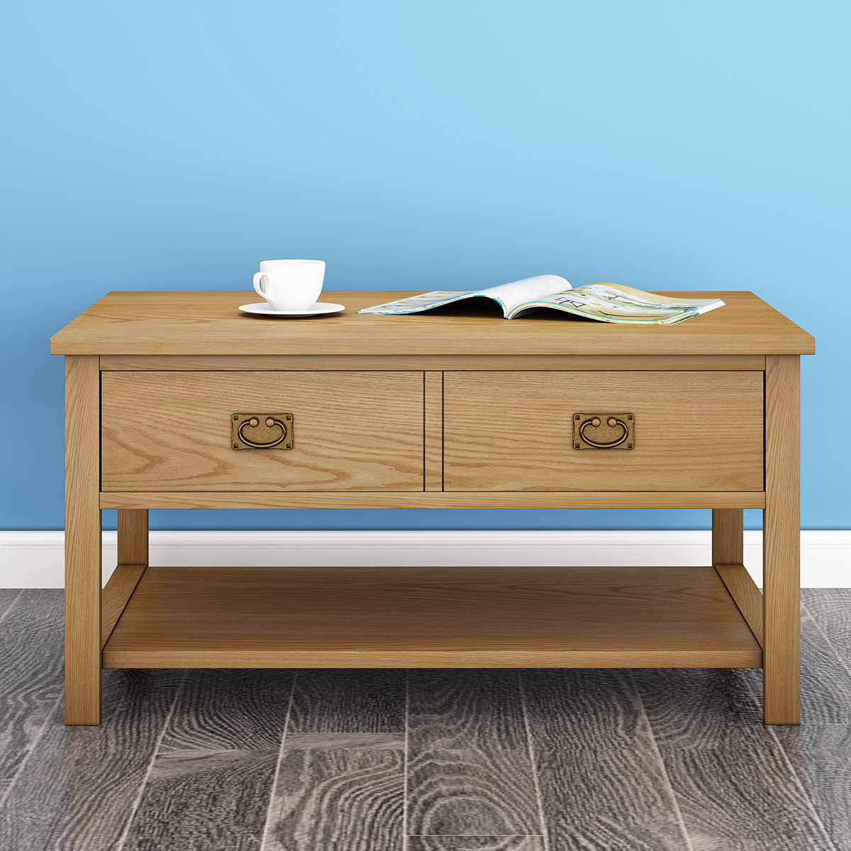 Oak Coffee Table Light Oak Lounge Table Solid Wood Table