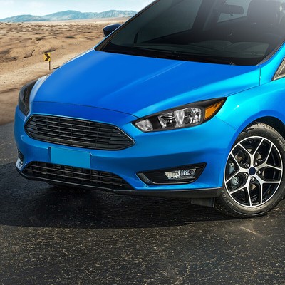 For 15-18 Ford Focus Gen3 Direct Bolt-On Headlight/Lamp Black Housing Amber Side