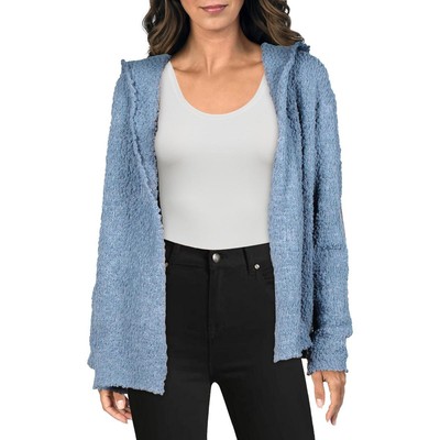 

Синий женский вязаный кардиган с открытой передней частью Jones New York  BHFO 0429, Mineral blue