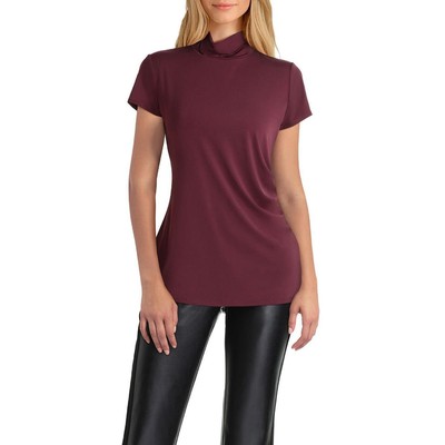 

Женский плиссированный топ H Halston с воротником-стойкой BHFO 9620