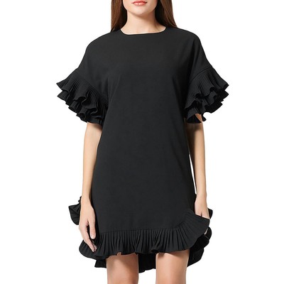 Женское черное плиссированное миди-платье-сорочка Gracia M BHFO 3917