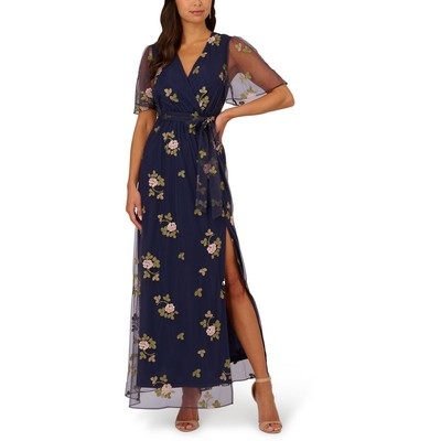 Женское официальное вечернее платье с цветочной вышивкой Adrianna Papell, BHFO 2087