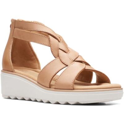 

Женские туфли Clarks Jillilan Bright Leather на танкетке с ремешками BHFO 1213, Light tan leather, Jillilan Bright