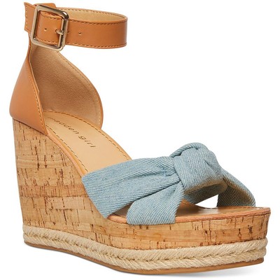 

Женские туфли Madden Girl COLETTE синие на танкетке 8, средние (B,M) BHFO 8514, Джинса