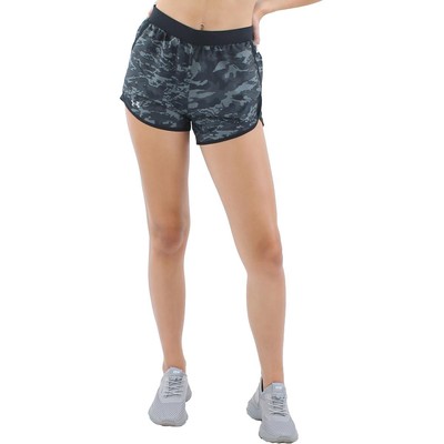 

Черные женские шорты для фитнеса с камуфляжным принтом Under Armour  BHFO 0247, Black/gray multi, 1350198