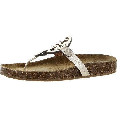 

Женские босоножки Tory Burch Miller Cloud Gold Footbed 7 Medium (B,M) BHFO 1380, Spark gold/natural