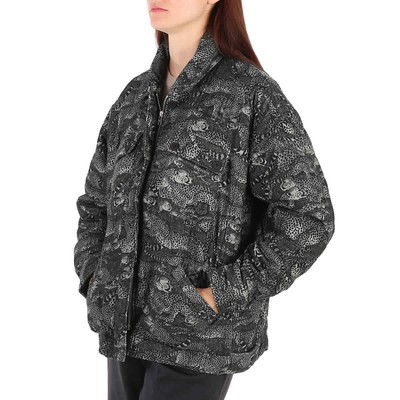 Pre-owned Kenzo Lime Tea Cheetah Print Cotton Oversized Jacket In Green