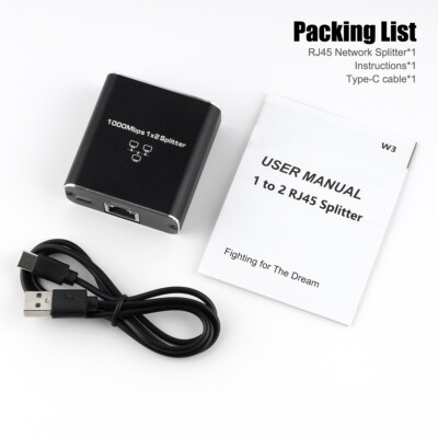 1000Mbps Ethernet Splitter Adapter RJ-45 Cable LAN Network Internet 1 IN 4 Out