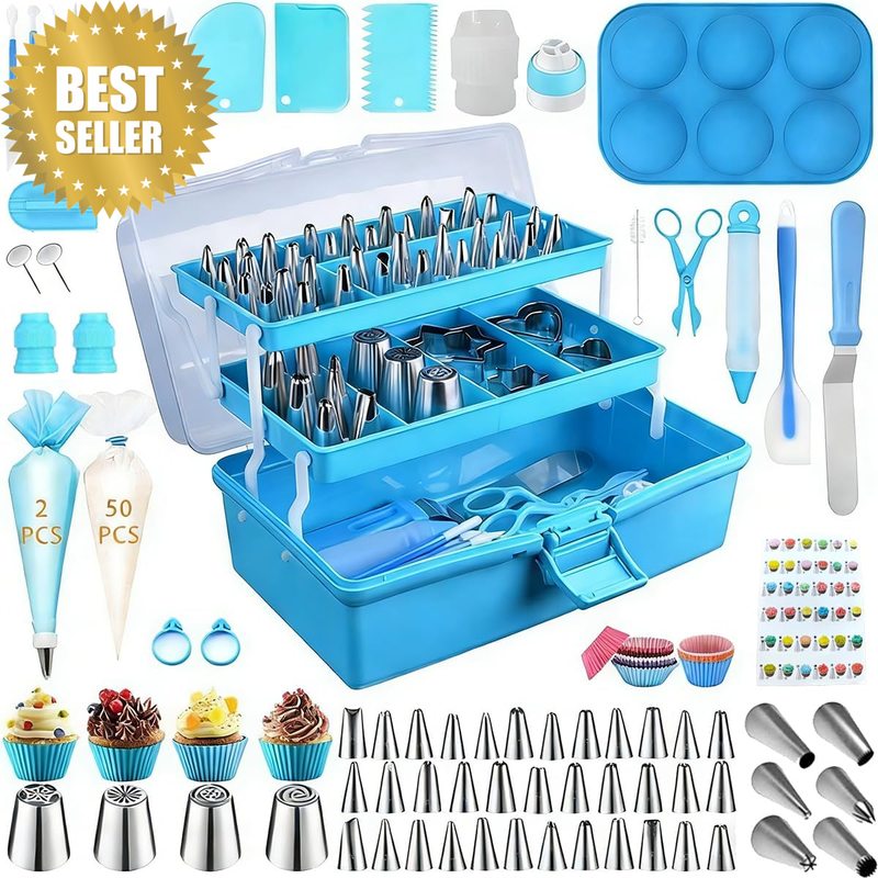 236 Pcs Cake Decorating Tools Supplies Kit, Baking Accessories with Storage Case