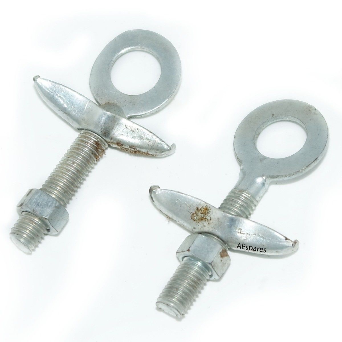 Chain Tensioner Axle Adjusters Set BSA Raleigh Rudge Hercules 10mm Hole 