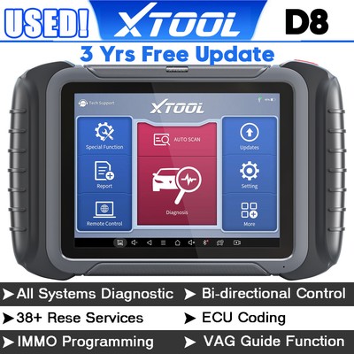 XTOOL D8 Used Full System Diagnostic Tool Bidirectional Scanner Car Coding CANFD