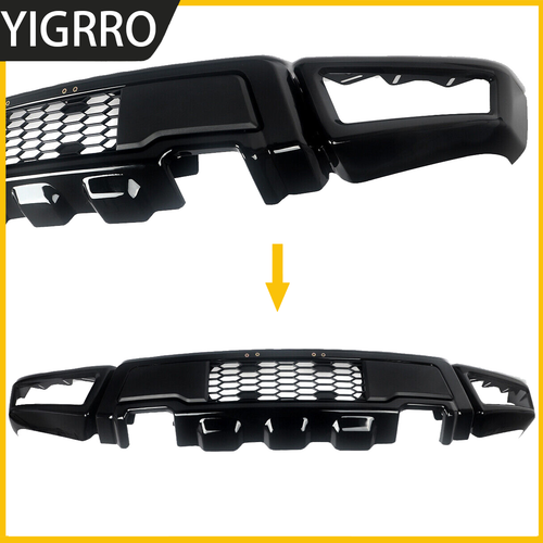 Front Bumper For 2009-2014 Ford F150 F-150 Steel Black Raptor Style W/LED Lights