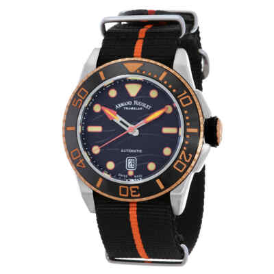 Мужские часы Armand Nicolet JSH с черным циферблатом и автоподзаводом A480PSN-NO-BN24480AANO