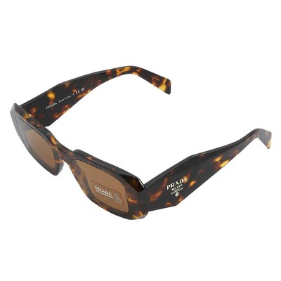 Pre-owned Prada Light Brown Rectangular Ladies Sunglasses Pr 17ws Vau2z1 49 Pr 17ws Vau2z1