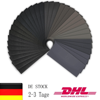 42Stk Schleifpapier Set 120-3000 Körnung Nass und Trocken Sandpapier Blätter DHL