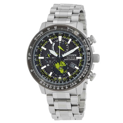 Pre-owned Citizen Promaster World Time Black Dial Men's Watch By3006-53e