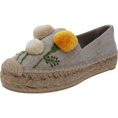 

Tory Burch Женские Бежевые Холстовые Эспадрильи Lily 8 Medium (B,M) BHFO 3059, Natural/multi