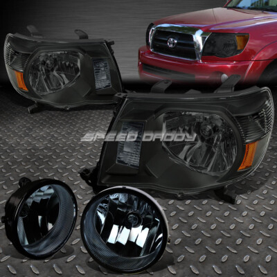 ДЫМЧАТАЯ ТОНИРОВАННАЯ ФАРА КОРПУСА + ЯНТАРНЫЙ УГОЛОК + ПРОТИВОТУМАННАЯ ФАРА OEM ДЛЯ TOYOTA TACOMA 05-11