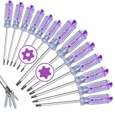 Torx Screwdriver Set 13 Pcs Heavy Duty Torx Security Screwdriver T5 T15 T6 T8 T1