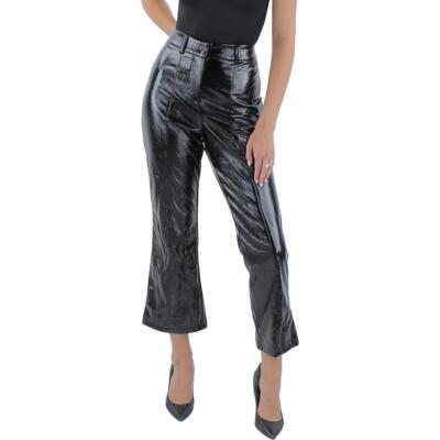 Женские прямые брюки из искусственной кожи с покрытием Avec Les Filles BHFO 3497