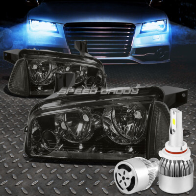 ЗАКОПЧЕННЫЙ КОРПУС ФАРЫ + ПРОЗРАЧНЫЙ УГОЛ + БЕЛЫЙ СВЕТОДИОД 9006 HID С ВЕНТИЛЯТОРОМ ДЛЯ ЗАРЯДНОГО УСТРОЙСТВА 06-10