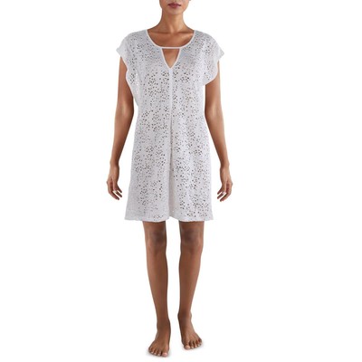 Tommy Hilfiger Женское белое платье-футляр с оборками на рукавах L/XL BHFO 4765