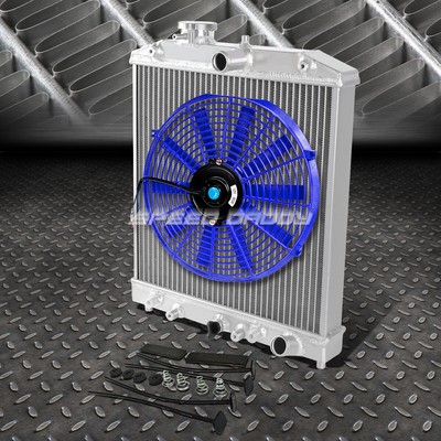 3-РЯДНЫЙ АЛЮМИНИЕВЫЙ РАДИАТОР + 1X 12 ВЕНТИЛЯТОРОВ СИНЕГО ЦВЕТА ДЛЯ 92-00 HONDA CIVIC EG/DEL SOL/INTEGRA