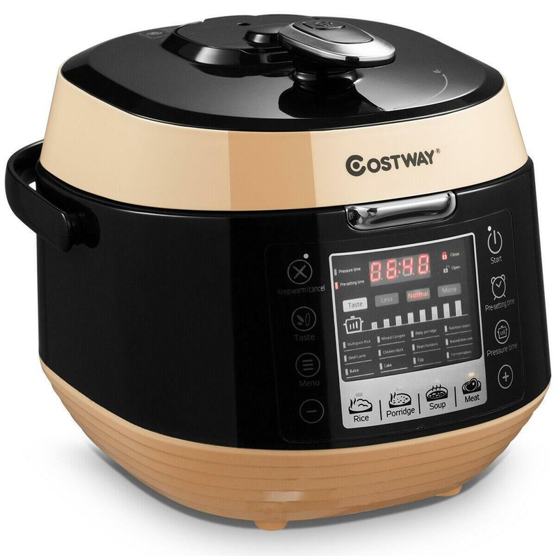 Costway 5.3 Qt 12-in-1 Programmable Multi-use Electric Pressure Cooker Non-stick