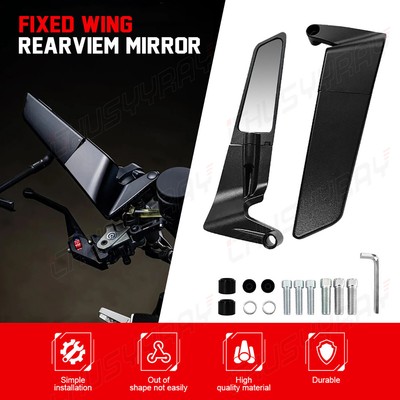 Stealth Mount Winglet Rearview Mirrors Fits Kawasaki Z H2 Z1000 Z650 Z900 Z750
