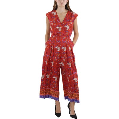 Женский плиссированный комбинезон с широкими штанинами и короткими рукавами Tahari ASL BHFO 9420