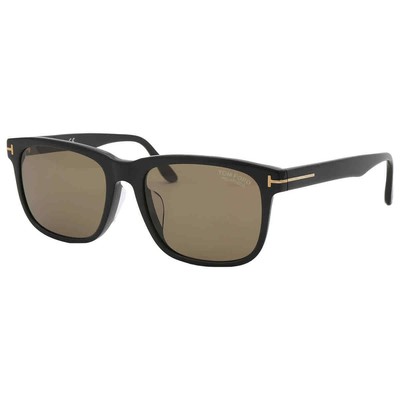 Pre-owned Tom Ford Stephenson Polarized Brown Square Men's Sunglasses Ft0775 01h 56