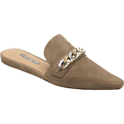 

Женские светло-коричневые кожаные мюли Charles David Juvenile 5.5 Medium (B,M) BHFO 0755, Truffle suede, Juvenile