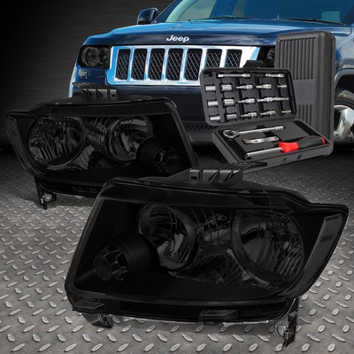 ДЛЯ 11-13 JEEP GRAND CHEROKEE ТОНИРОВАННЫЙ КОРПУС ПРОЗРАЧНАЯ БОКОВАЯ ФАРА + НАБОР ИНСТРУМЕНТОВ