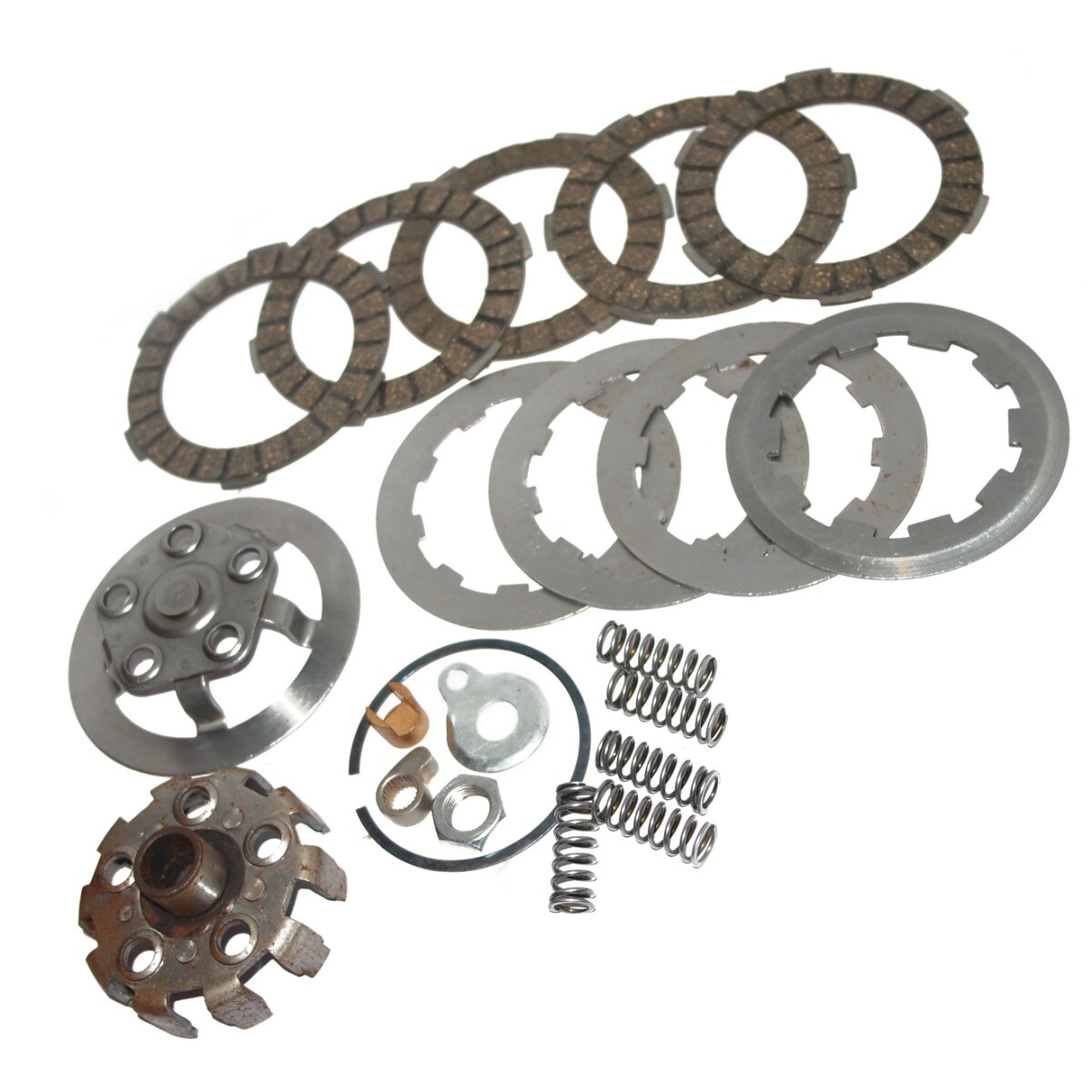 Lambretta Clutch Kit  4 Plates Housing Flange Springs Coeks Etc  