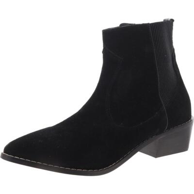 Donald J. Pliner Womens Faux Suede Block Heel Bootie Ankle Boots Shoes BHFO 7834